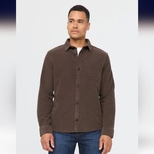 DUER No Sweat Moleskin Shirt in Mocha Size Large